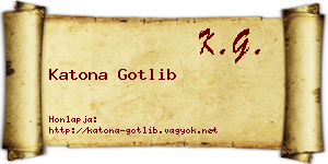 Katona Gotlib névjegykártya